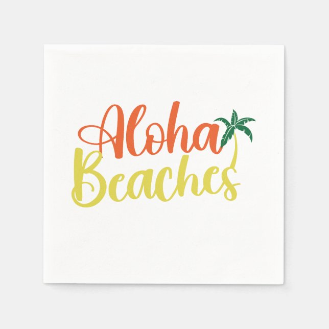 Guardanapo De Papel Aloha Tropical Beach design (Frente)