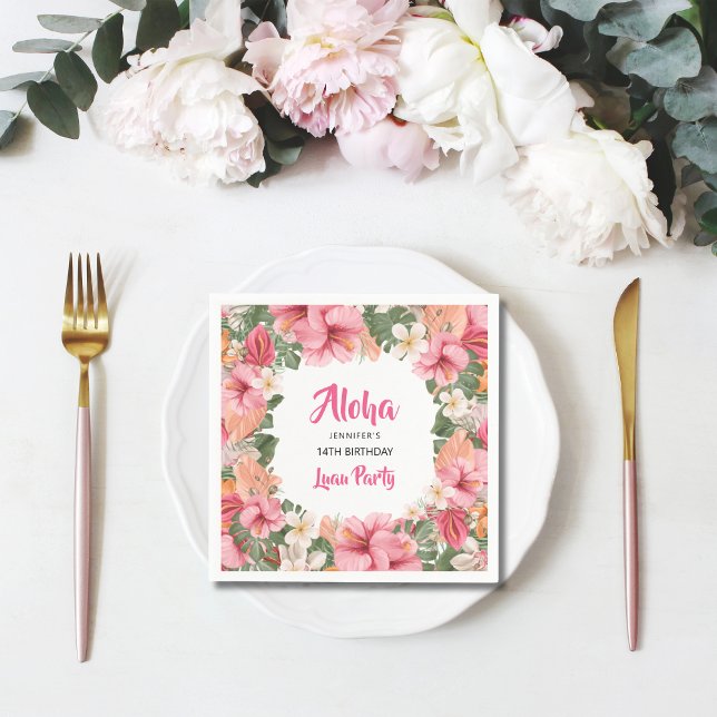 Guardanapo De Papel Aloha Tropical Hibiscus Luau Paper (Criador carregado)