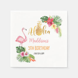 Guardanapo De Papel Aloha! Tropical Pineapple Birthday LUAU Party
