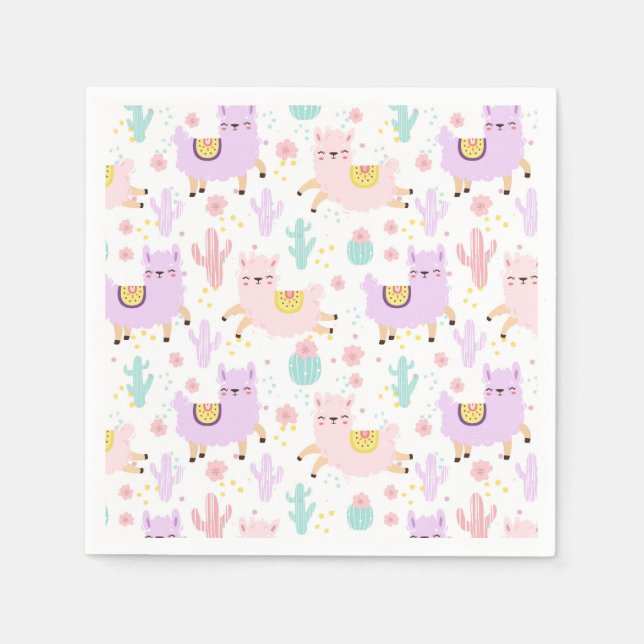 Guardanapo De Papel Alpaca/Llama (Frente)