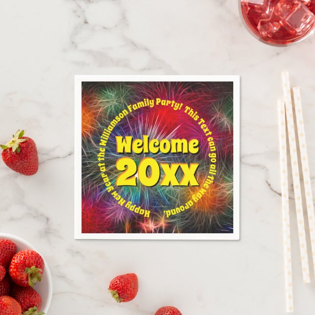 Guardanapo De Papel Alterar Ano Editar Texto Adicionar Nome Ano Novo 2 (Insitu)