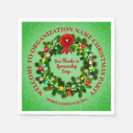 Guardanapo De Papel Alterar TODO Texto Organização Cocktail de Natal N