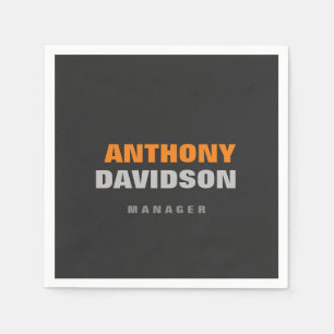 Guardanapo De Papel Alternativo Tamanho Perfeito Cinza Texto Negrito L