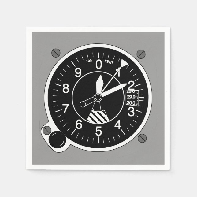 Guardanapo De Papel Altímetro de aeronaves (Frente)