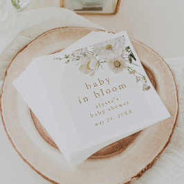 Guardanapo De Papel ALYSSA Wildflower Baby In BloChá de fraldas