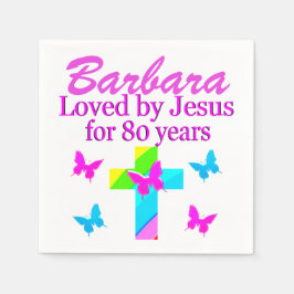 GUARDANAPO DE PAPEL AMADO POR JESUS POR 80 ANOS DE NAPKINS PERSONALIZA