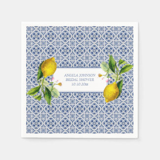 Guardanapo De Papel Amalfi Coast Lemon Tiles Italy Personalized names