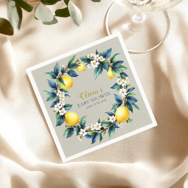 Guardanapo De Papel Amalfi Lemon Wreath | Italian Ciao Baby Shower