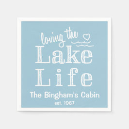 Guardanapo De Papel Amando a vida no lago personalizada