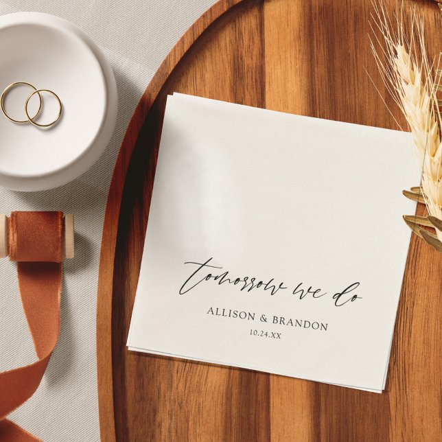 Guardanapo De Papel Amanhã, Faremos Um Janto De Ensaios Personalizado (Criador carregado)