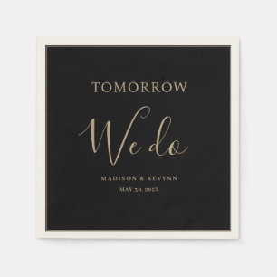 Guardanapo De Papel Amanhã Fazemos Minimalista e Chic Casamento