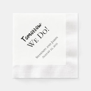 Guardanapo De Papel Amanhã Nós Fazemos! Janto de ensaio Wedkins