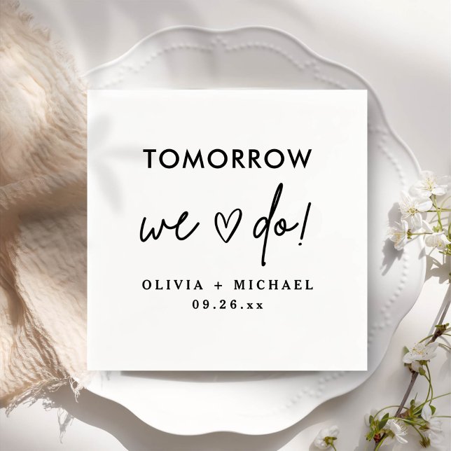 Guardanapo De Papel Amanhã Realizamos O Ensaio De Janta De Napkins (Criador carregado)