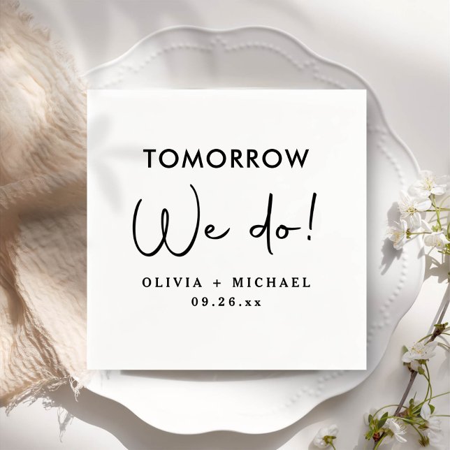 Guardanapo De Papel Amanhã Realizamos O Ensaio De Janta De Napkins (Criador carregado)