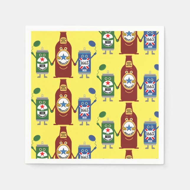 Guardanapo De Papel Amante de Cerveja Original Oferece Napkin (Frente)