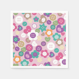 Guardanapo De Papel Amar Botões de costura rosa Nápoles