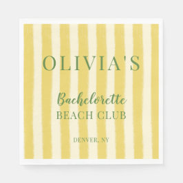 Guardanapo De Papel Amarela e Verde Despedida de Solteira de Verão