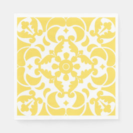 Guardanapo De Papel Amarelo Azulejos Português do Mediterrâneo