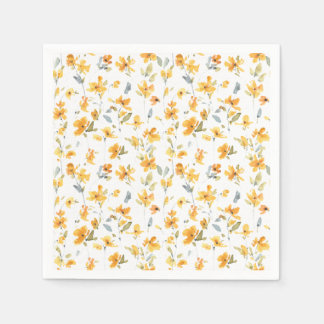 Guardanapo De Papel Amarelo Cheio de Aquarela