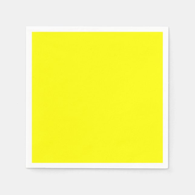 Guardanapo De Papel Amarelo claro fluorescente neon (Frente)