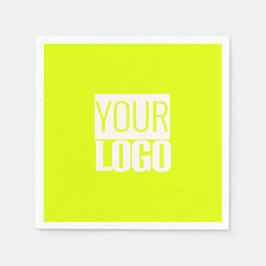 Guardanapo De Papel Amarelo neonário - adicione seu logotipo