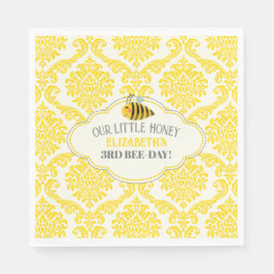 Guardanapo De Papel Amarelo Nosso Pequeno Papel De Aniversário De Abel