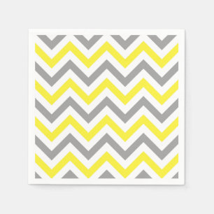 Guardanapo De Papel Amarelo, teste padrão de ziguezague branco