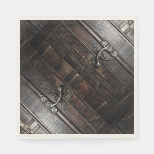 Guardanapo De Papel Amarra sobre madeira (Frente)