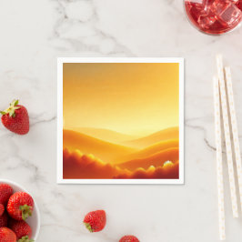 Guardanapo De Papel Amber Sunrise Fall Gradient Découpage Napkins