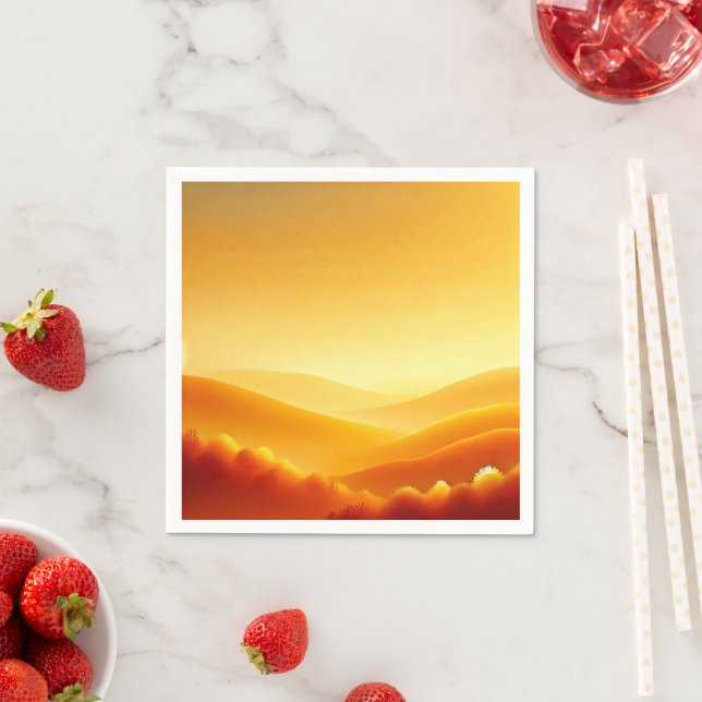 Guardanapo De Papel Amber Sunrise Fall Gradient Découpage Napkins (Insitu)