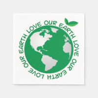 Ame a nossa terra no papel Napkin