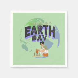 Guardanapo De Papel "Ame Sua Mãe: Dia da Terra Todo Dia"