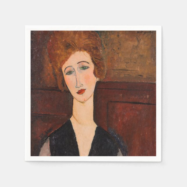 Guardanapo De Papel Amedeo Modigliani - Retrato de uma Mulher (Frente)