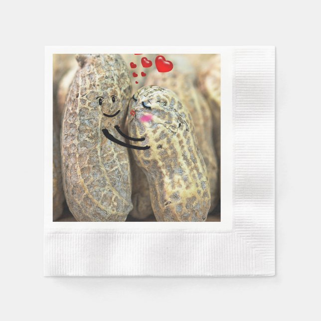 Guardanapo De Papel amendoim apaixonado (Frente)