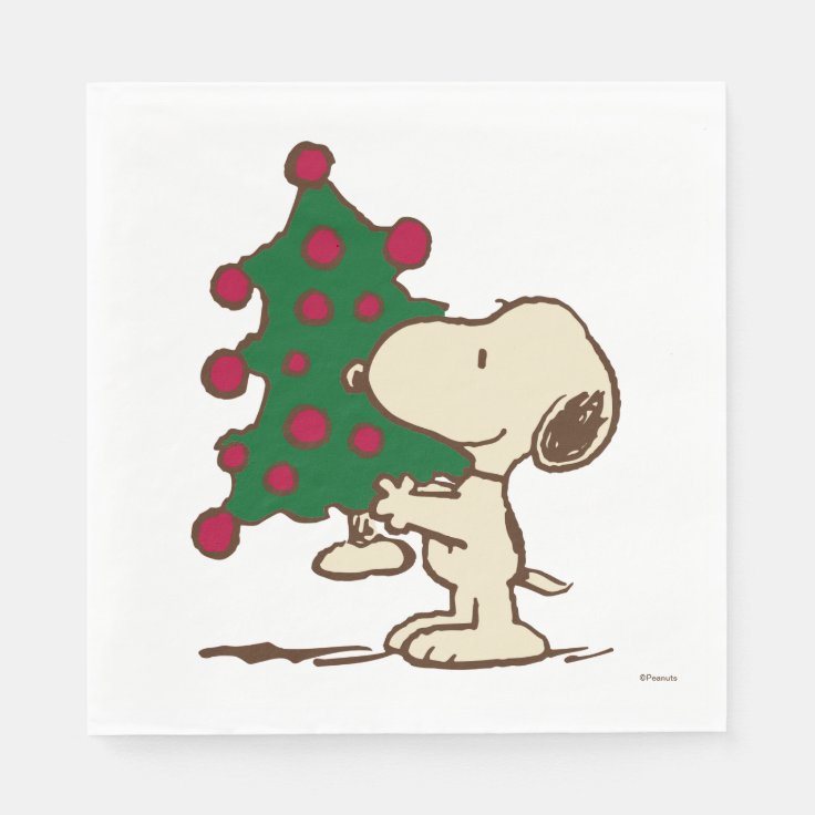 Guardanapo De Papel Amendoins| Árvore de Natal Snoopy Guardanapo De Papel Amendoins| Árvore de Natal Snoopy