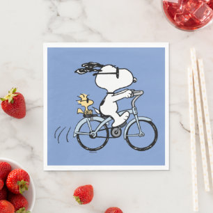 Guardanapo De Papel Amendoins Bicicleta Snoopy & Woodstock