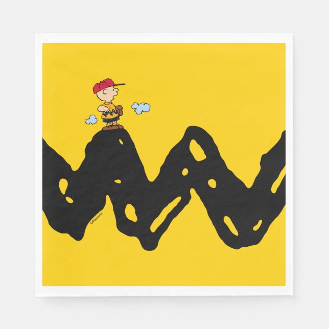 Guardanapo De Papel Amendoins | Charlie Brown Baseball (Frente)