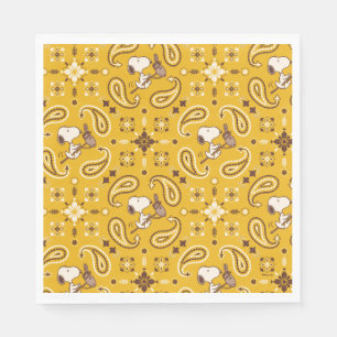 Guardanapo De Papel Amendoins   Cowboy Snoopy Bandana