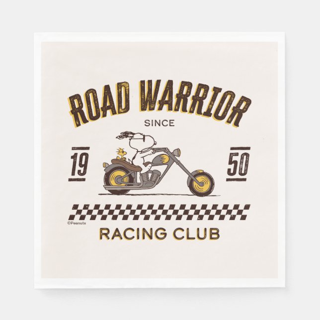 Guardanapo De Papel Amendoins | Guerreiros Rodoviários Snoopy & Woodst (Frente)