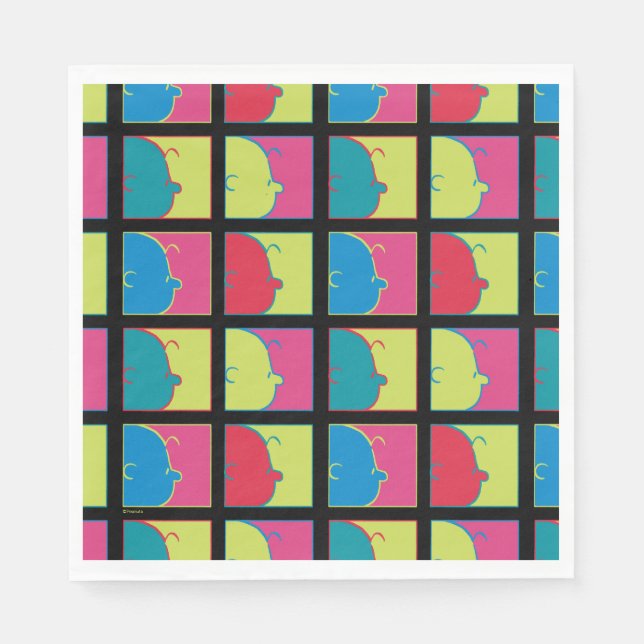 Guardanapo De Papel Amendoins | Modern Pop Art Charlie Brown (Frente)
