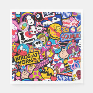 Guardanapo De Papel Amendoins   Padrão de patch de fita mista