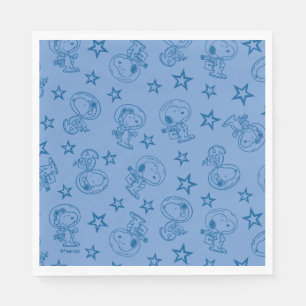 Guardanapo De Papel Amendoins Padrão do Astronauta Espacial Azul Sno
