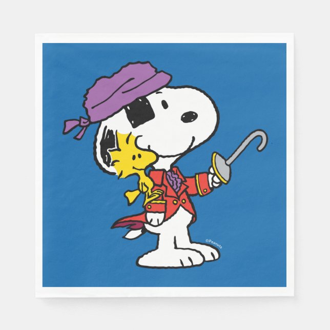 Guardanapo De Papel Amendoins | Piratas de Snoopy & Woodstock (Frente)