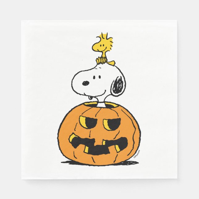 Guardanapo De Papel Amendoins | Pumpkin de Pop de Snoopy & Woodstock (Frente)