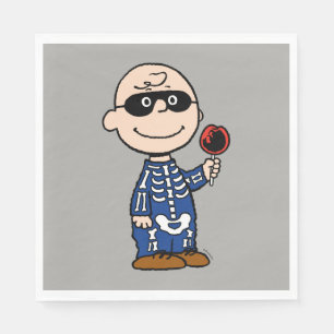 Guardanapo De Papel Amendoins Skeleton Charlie Brown