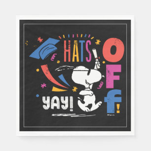 Guardanapo De Papel Amendoins Snoopy Chapéu Baixado Para Você Graduaçã