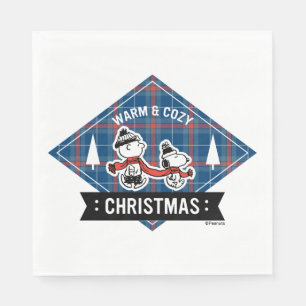 Guardanapo De Papel Amendoins   Snoopy & Charlie Brown Warm & Cozy