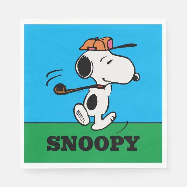Guardanapo De Papel Amendoins | Snoopy Golf Swing (Frente)