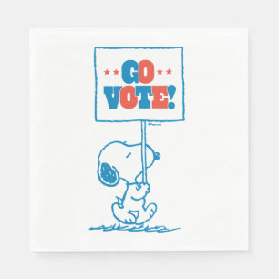 Guardanapo De Papel Amendoins Snoopy - Ir Votar Sinal