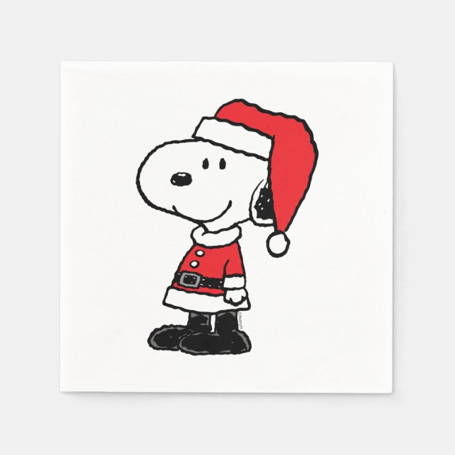 Guardanapo De Papel Amendoins | Snoopy Papai Noel (Frente)